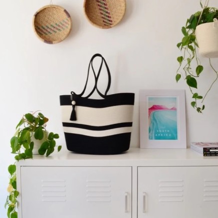 TORBA NA ZAKUPY Ivory & Black