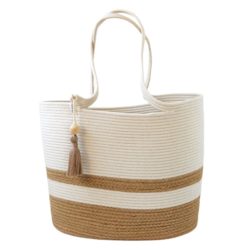 TORBA NA ZAKUPY Ivory & Jute TORBA NA ZAKUPY Ivory & Jute